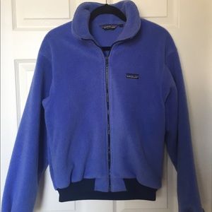 Vintage 1990s zip Patagonia fleece in periwinkle